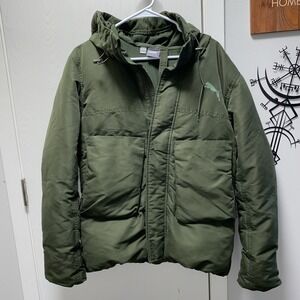 Mens Puma Streetstyle 480 Hd Down Jacket Green Medium Winter